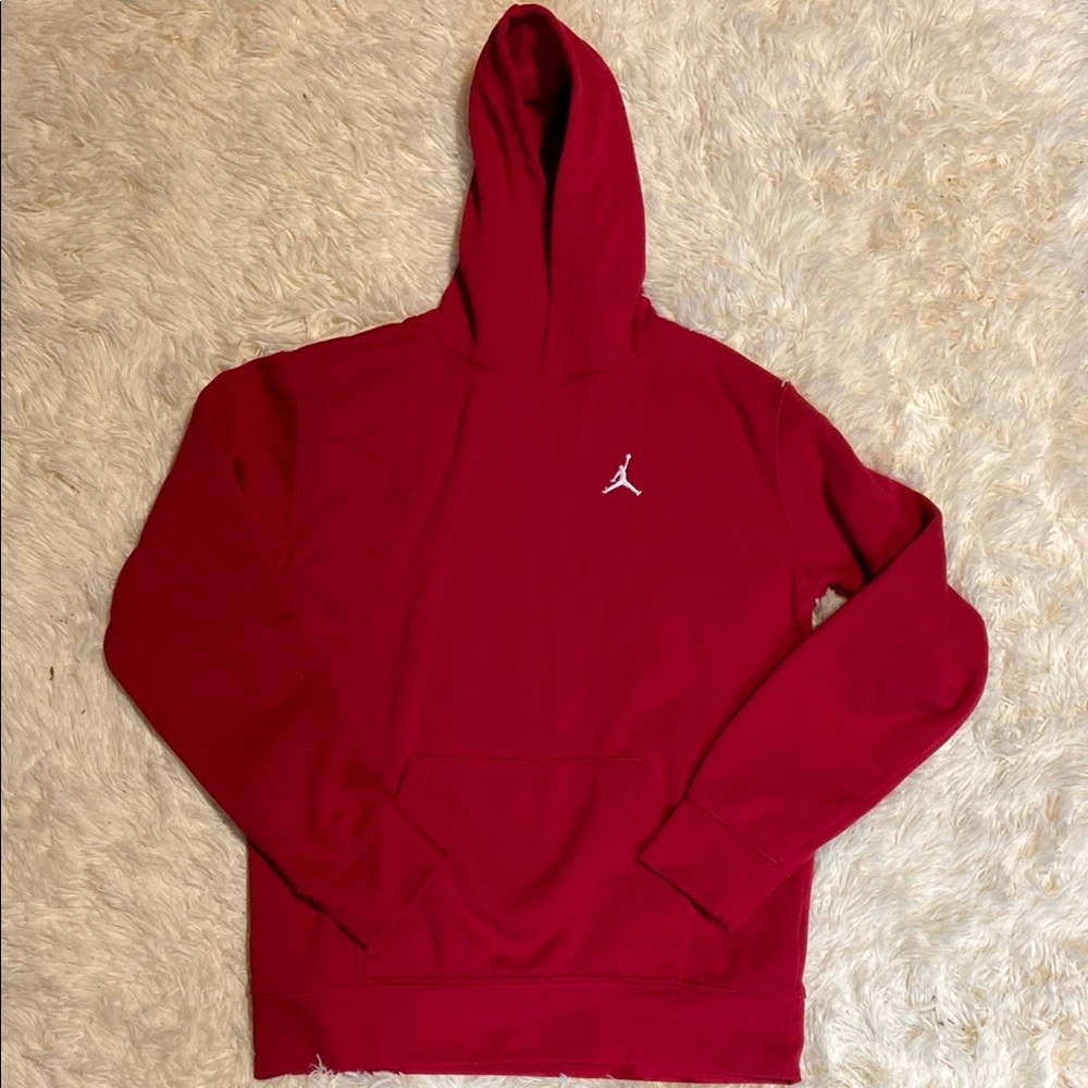 Jordan Vibrant Red Hoodie with Pocket